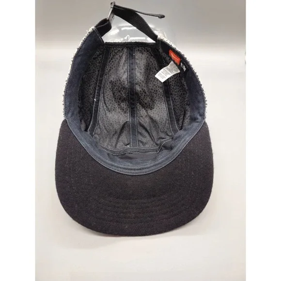 Nike Hat Cap Strap Back Gray Black Panel Lightweight Running Run AW84 Mens - Picture 4 of 5